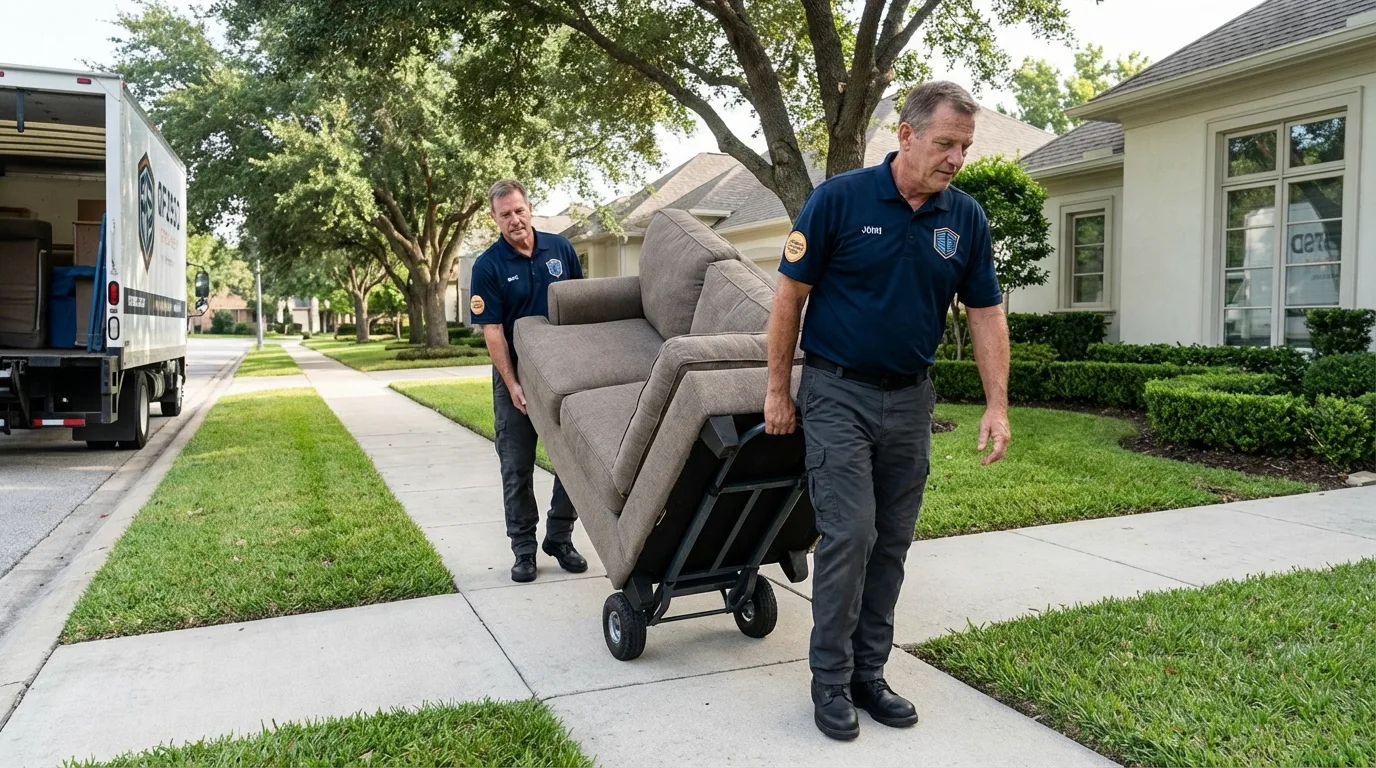 Local residential moving crew loading furniture in Scotts Valley, CA